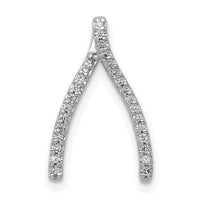 14k White Gold Diamond Wishbone Chain Slide-PM5150-013-WA