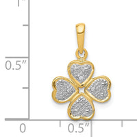 14k .02ct.Diamond Four Leaf Clover Pendant-PM5151-002-YA