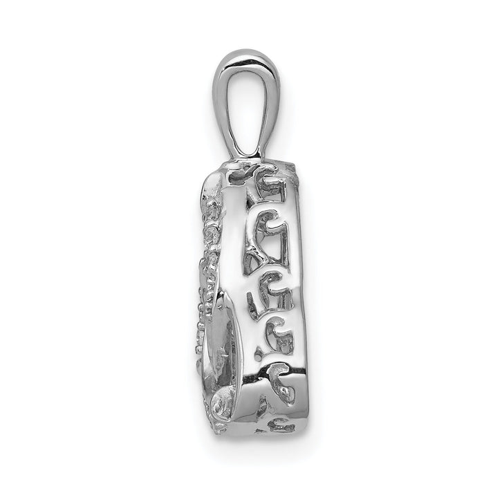 14k White Gold Vibrant Diamond Celtic Pendant-PM5152-020-WA