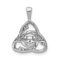 14k White Gold Vibrant Diamond Celtic Pendant-PM5152-020-WA