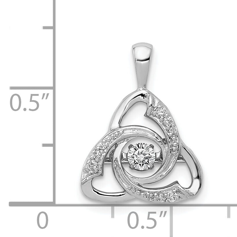 14k White Gold Vibrant Diamond Celtic Pendant-PM5152-020-WA