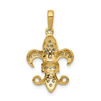 14k Diamond Fleur De Lis Pendant-PM5154-020-YA