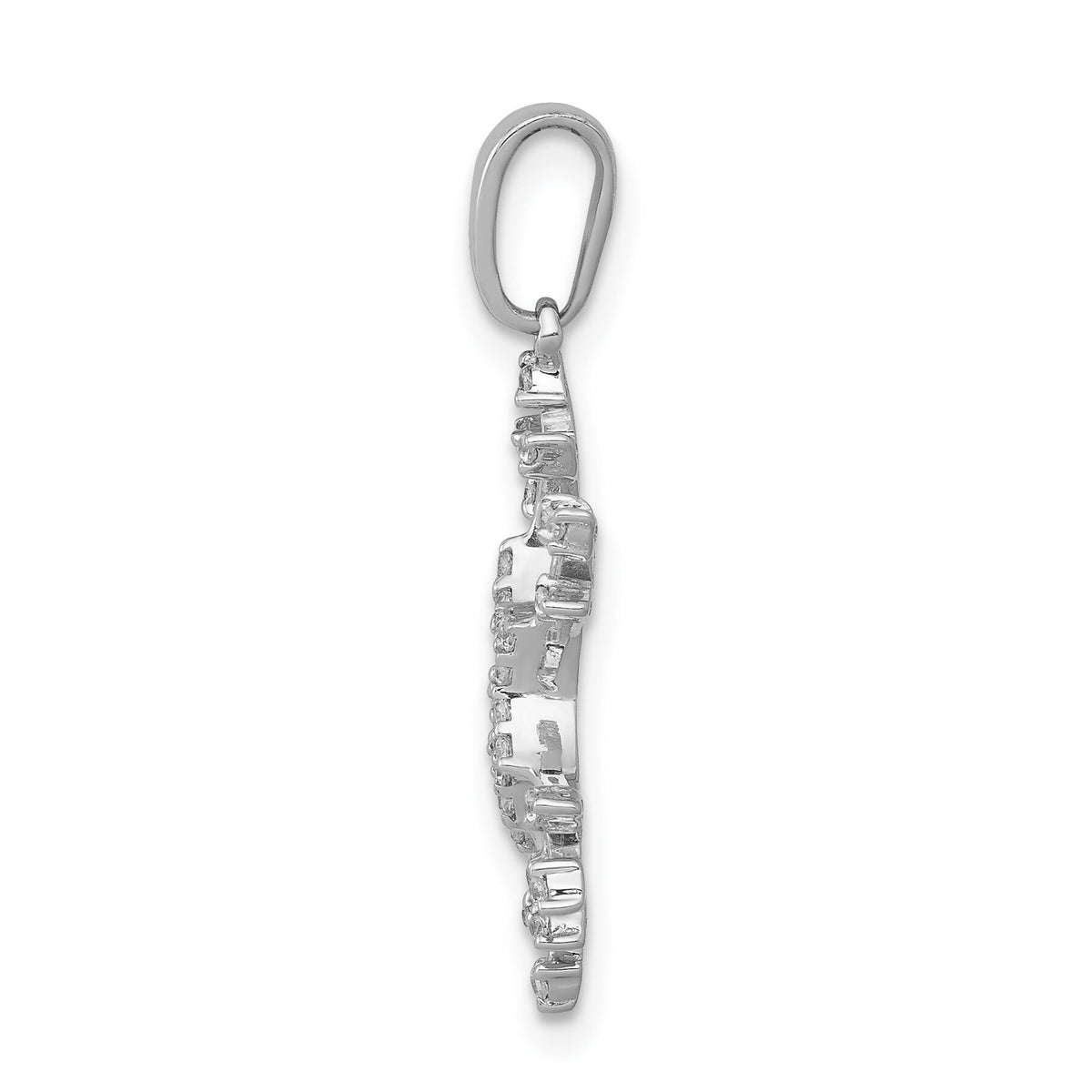 14k White Gold 1/6ct. Diamond Snowflake Pendant-PM5159-016-WA