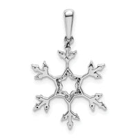 14k White Gold 1/6ct. Diamond Snowflake Pendant-PM5159-016-WA