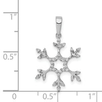14k White Gold 1/6ct. Diamond Snowflake Pendant-PM5159-016-WA