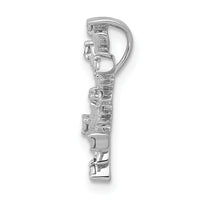 14k White Gold .01ct. Diamond Snowflake Chain Slide-PM5163-001-WA