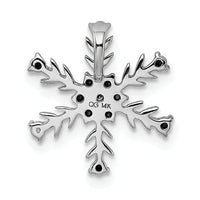 14k White Gold .01ct. Diamond Snowflake Chain Slide-PM5163-001-WA