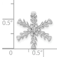 14k White Gold .01ct. Diamond Snowflake Chain Slide-PM5163-001-WA