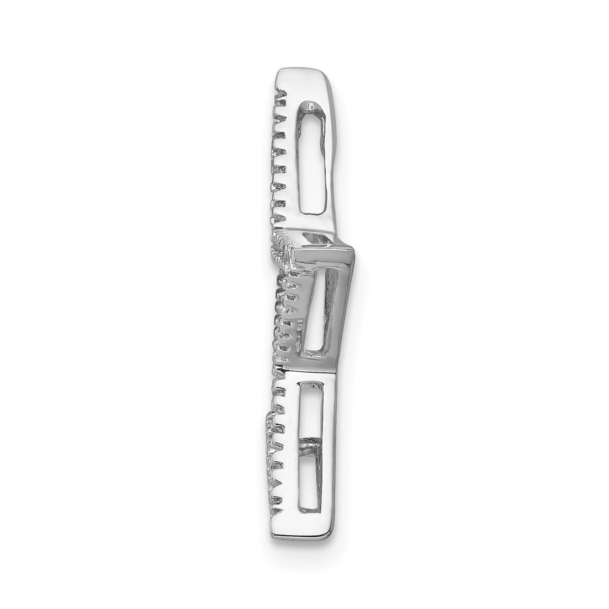 14k White Gold Large Diamond Star Chain Slide-PM5176-016-WA