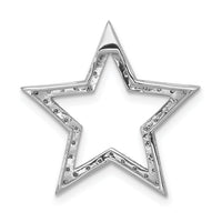 14k White Gold Large Diamond Star Chain Slide-PM5176-016-WA