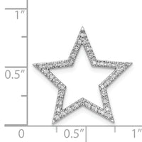 14k White Gold Large Diamond Star Chain Slide-PM5176-016-WA