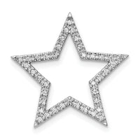 14k White Gold Large Diamond Star Chain Slide-PM5176-016-WA