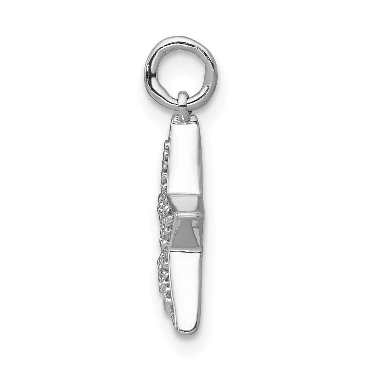 14k White Gold 1/20ct. Diamond Star Charm-PM5177-005-WA