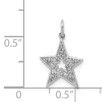 14k White Gold 1/20ct. Diamond Star Charm-PM5177-005-WA