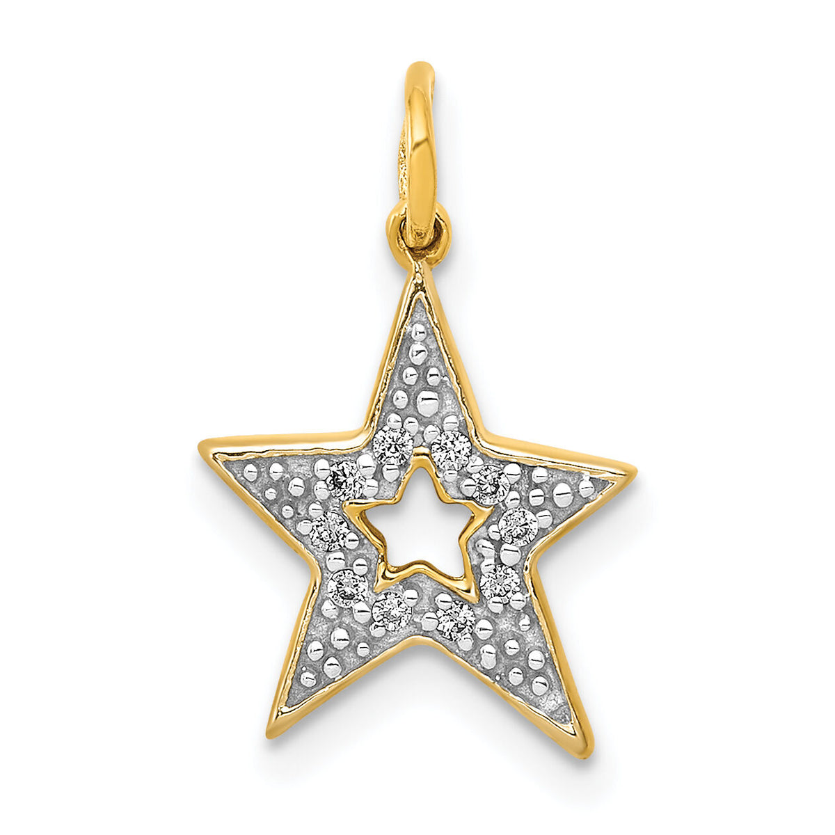 14k Diamond Star Charm-PM5177-005-YA