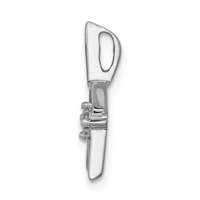 14k White Gold .01ct. Diamond Star Chain Slide-PM5178-001-WA