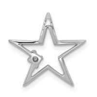 14k White Gold .01ct. Diamond Star Chain Slide-PM5178-001-WA
