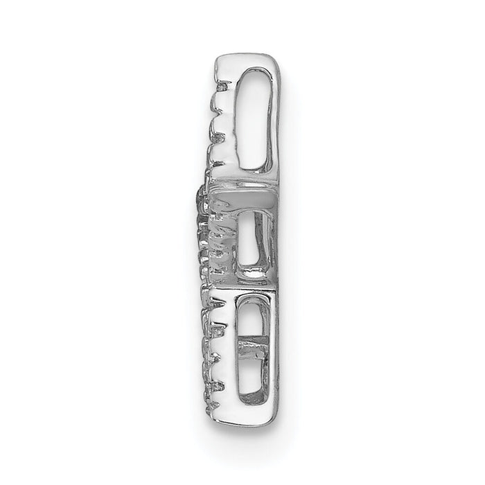 14k White Gold Small Diamond Star Chain Slide Pendant-PM5179-005-WA