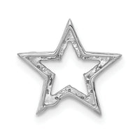 14k White Gold Small Diamond Star Chain Slide Pendant-PM5179-005-WA