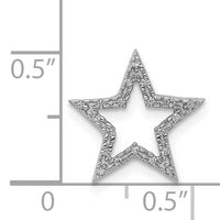 14k White Gold Small Diamond Star Chain Slide Pendant-PM5179-005-WA