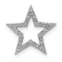 14k White Gold Small Diamond Star Chain Slide Pendant-PM5179-005-WA