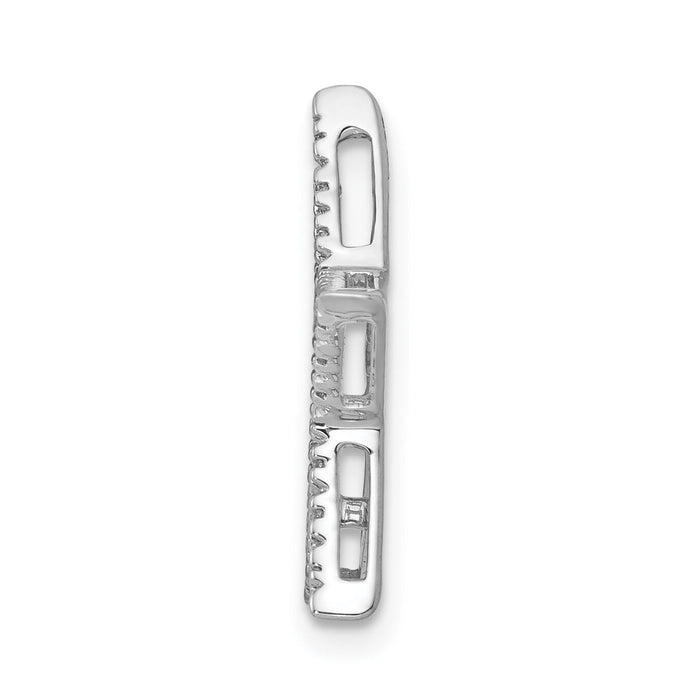 14k White Gold Diamond Star Chain Slide-PM5179-010-WA