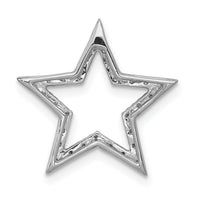 14k White Gold Diamond Star Chain Slide-PM5179-010-WA