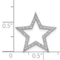 14k White Gold Diamond Star Chain Slide-PM5179-010-WA