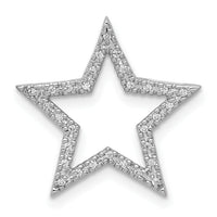 14k White Gold Diamond Star Chain Slide-PM5179-010-WA