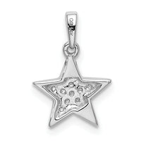 14k White Gold 1/10ct. Diamond Star Pendant-PM5181-010-WA