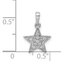 14k White Gold 1/10ct. Diamond Star Pendant-PM5181-010-WA