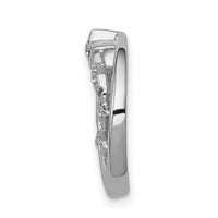 14k White Gold Diamond Stars Chain Slide-PM5182-007-WA