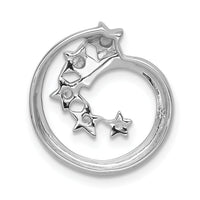 14k White Gold Diamond Stars Chain Slide-PM5182-007-WA