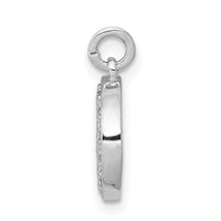 14k White Gold Diamond Moon Charm-PM5183-005-WA