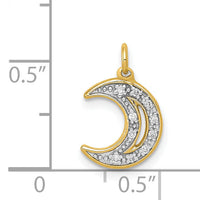 14k Diamond Moon Charm-PM5183-005-YA