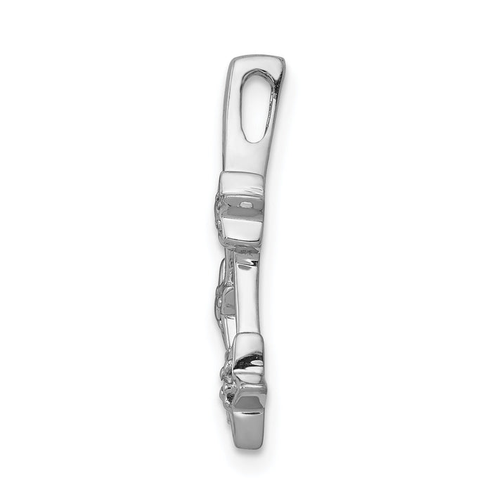 14k White Gold Diamond Shooting Stars Chain Slide-PM5185-001-WA