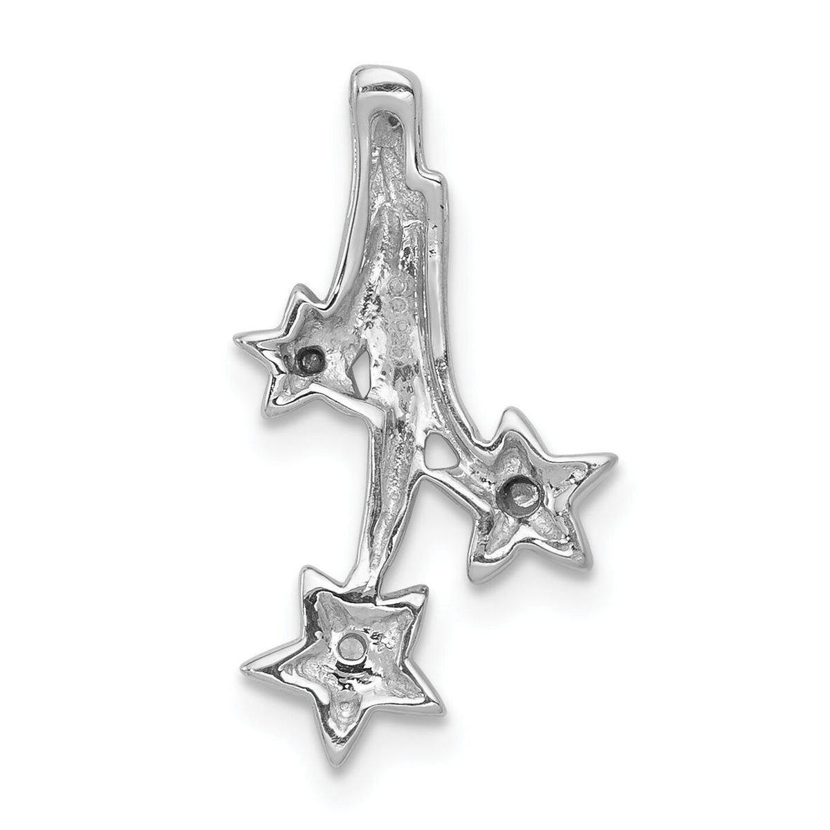 14k White Gold Diamond Shooting Stars Chain Slide-PM5185-001-WA