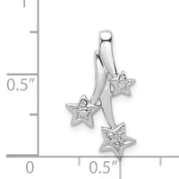 14k White Gold Diamond Shooting Stars Chain Slide-PM5185-001-WA