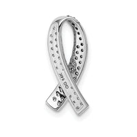 14k White Gold Diamond Lab Created Pink Sapphire Awareness Slide Pendant-PM5187-PS-013-WA