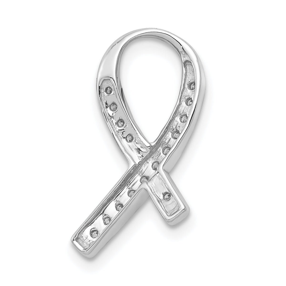 14k White Gold 1/8ct. Diamond Awareness Pendant-PM5188-013-WA