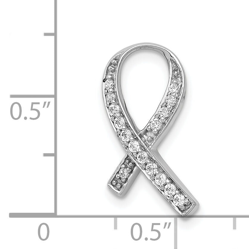 14k White Gold 1/8ct. Diamond Awareness Pendant-PM5188-013-WA