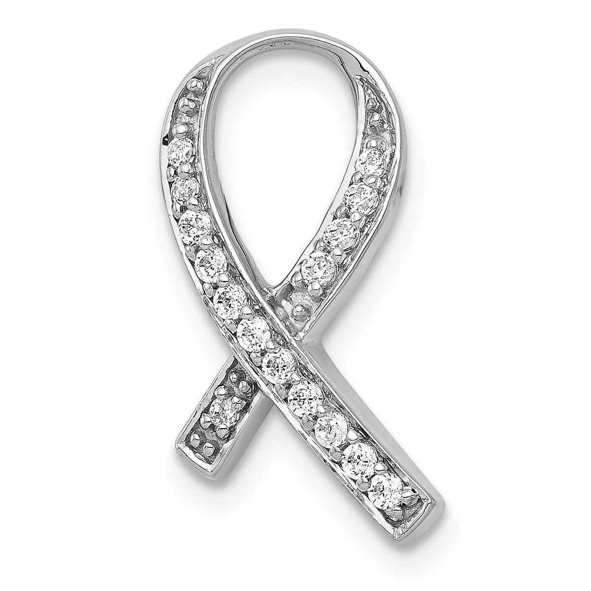 14k White Gold 1/8ct. Diamond Awareness Pendant-PM5188-013-WA