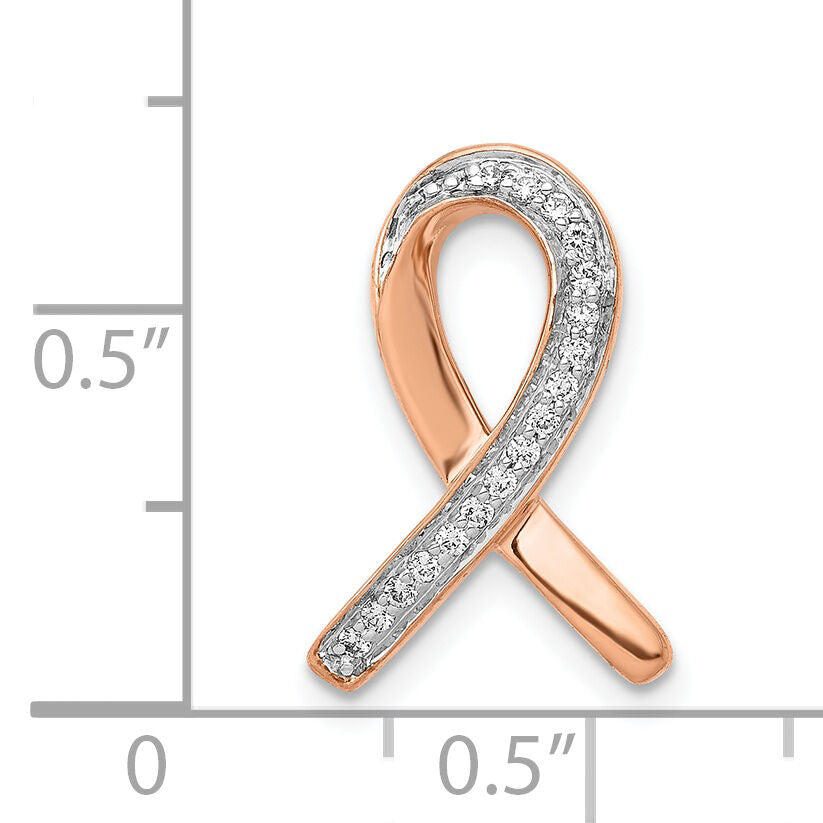 14k Rose Gold Diamond Awareness Chain Slide-PM5189-010-RA