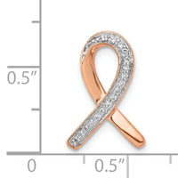 14k Rose Gold Diamond Awareness Chain Slide-PM5189-010-RA