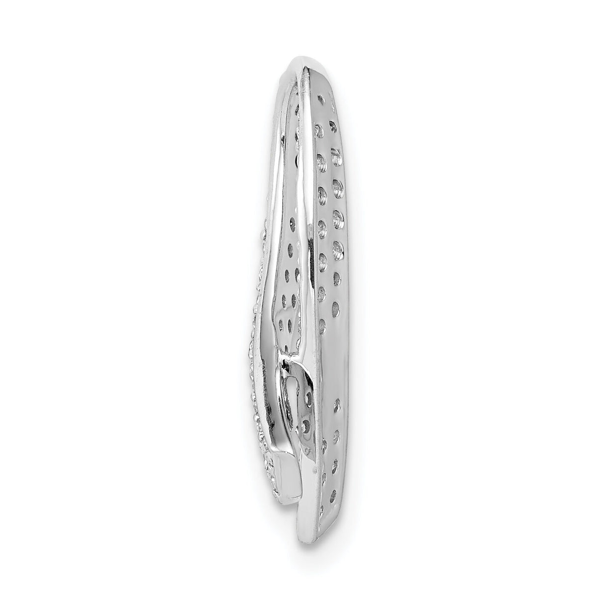 14k White Gold Awareness Diamond Chain Slide Pendant-PM5190-033-WA
