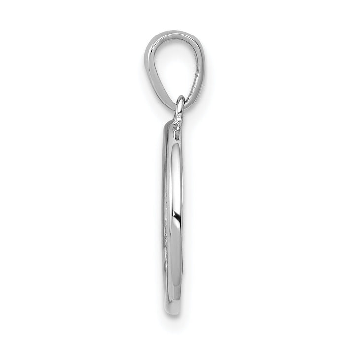 14k White Gold Diamond Peace Sign Pendant-PM5193-010-WA