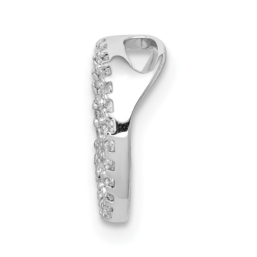 14k White Gold Diamond Peace Sign Slide-PM5194-016-WA