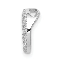 14k White Gold Diamond Peace Sign Slide-PM5194-016-WA