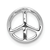 14k White Gold Diamond Peace Sign Slide-PM5194-016-WA