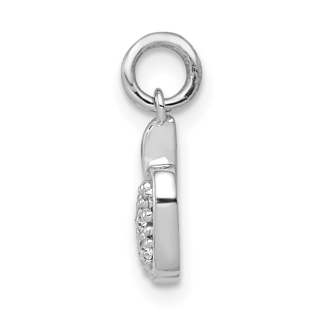 14k White Gold Diamond Apple Charm-PM5195-004-WA